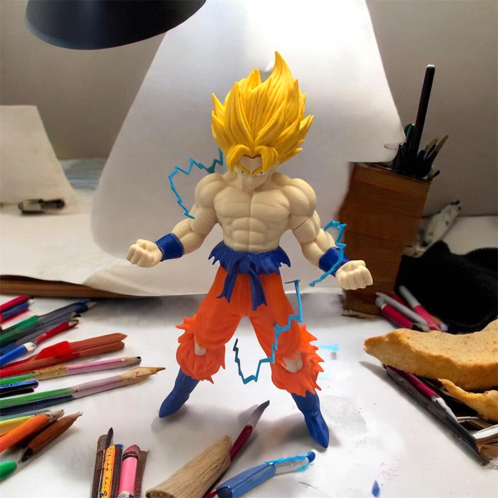 Super Saiyan Warrior – 3D Printed Collectible Figure, 10" Tall