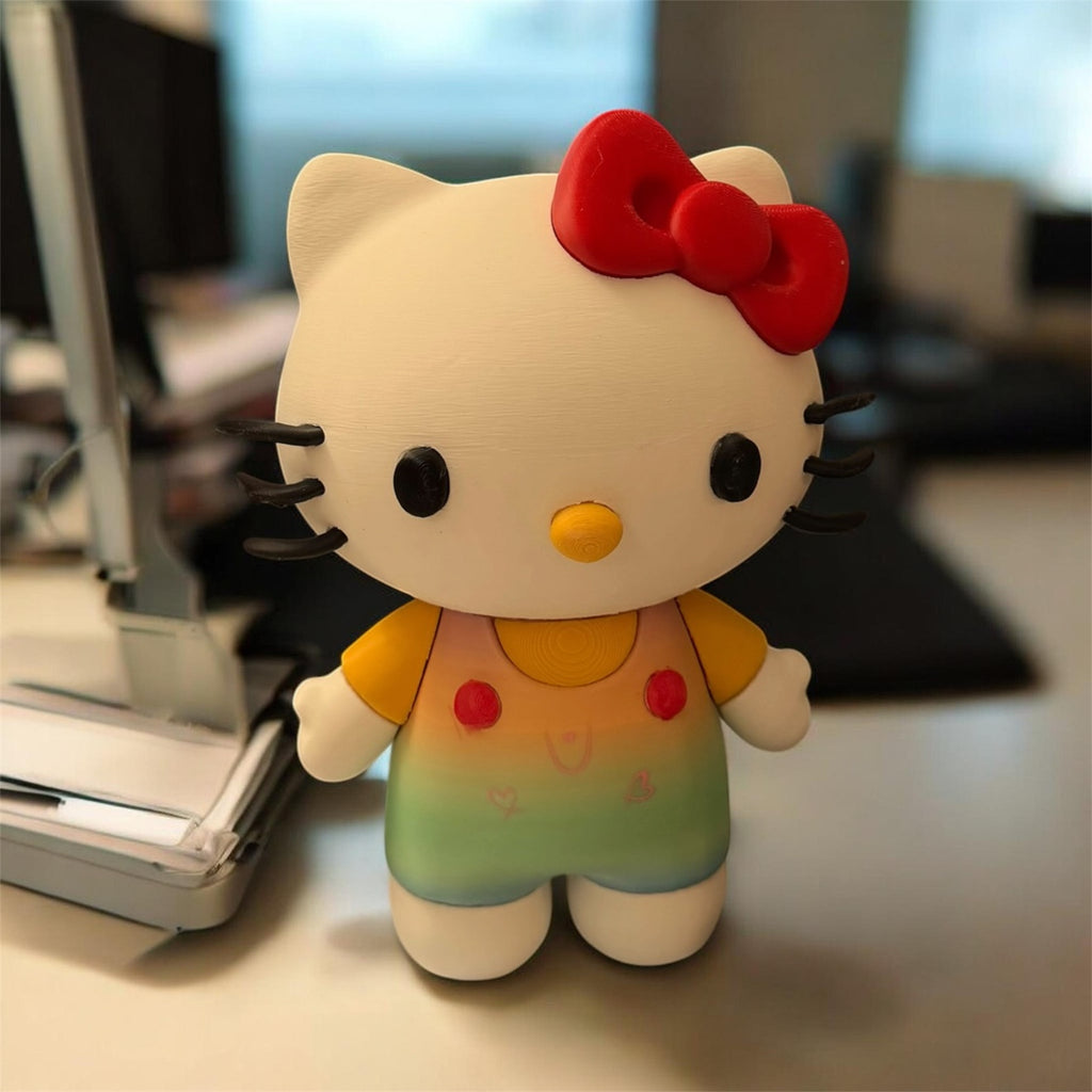 Hello Kitty with hearts 3D printed figure