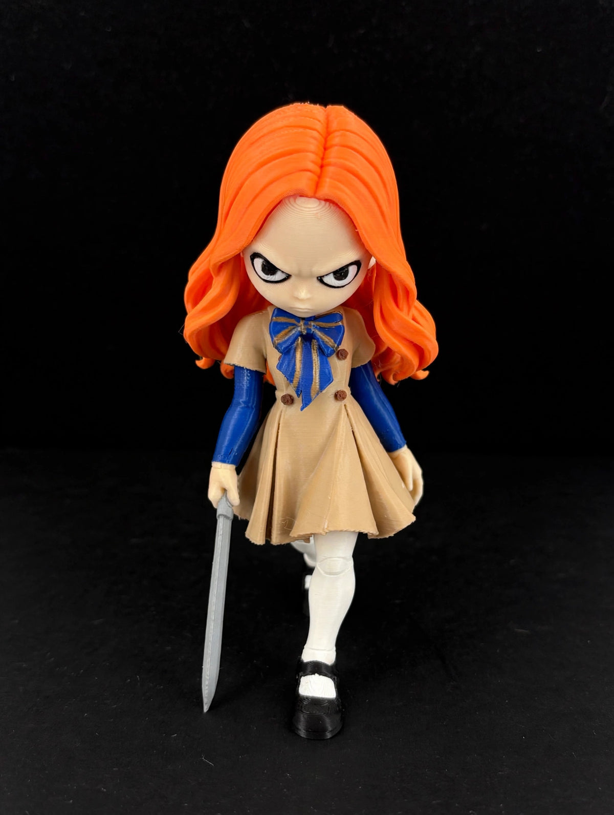 Horror Doll 3D printed collectible figure, 6 inches tall