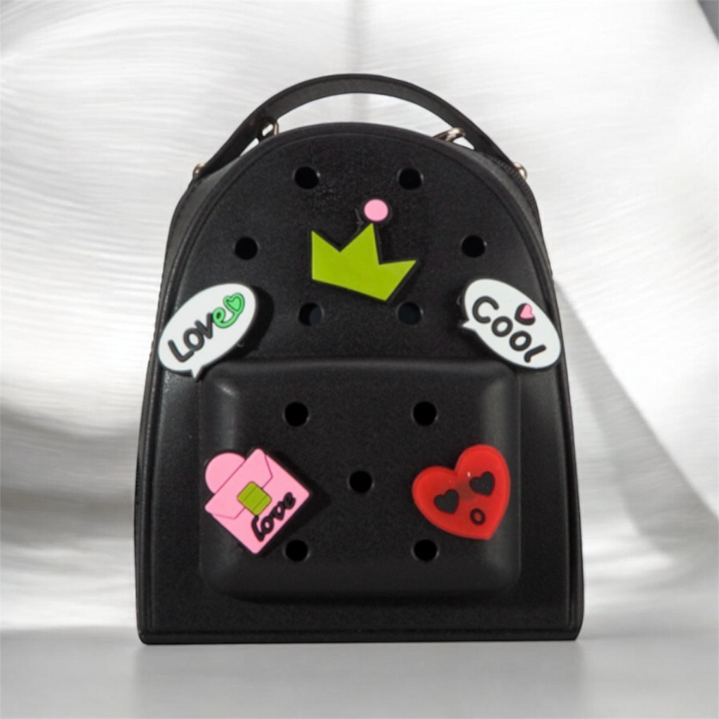 Mini Silicone Backpack with Charms – 4 Colors