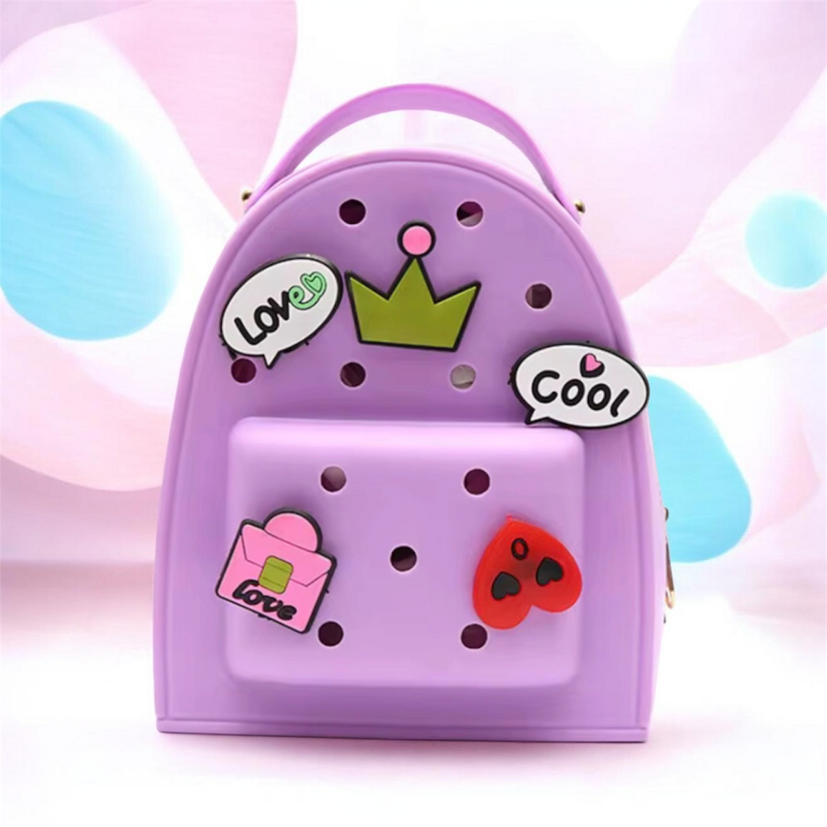 Mini Silicone Backpack with Charms – 4 Colors