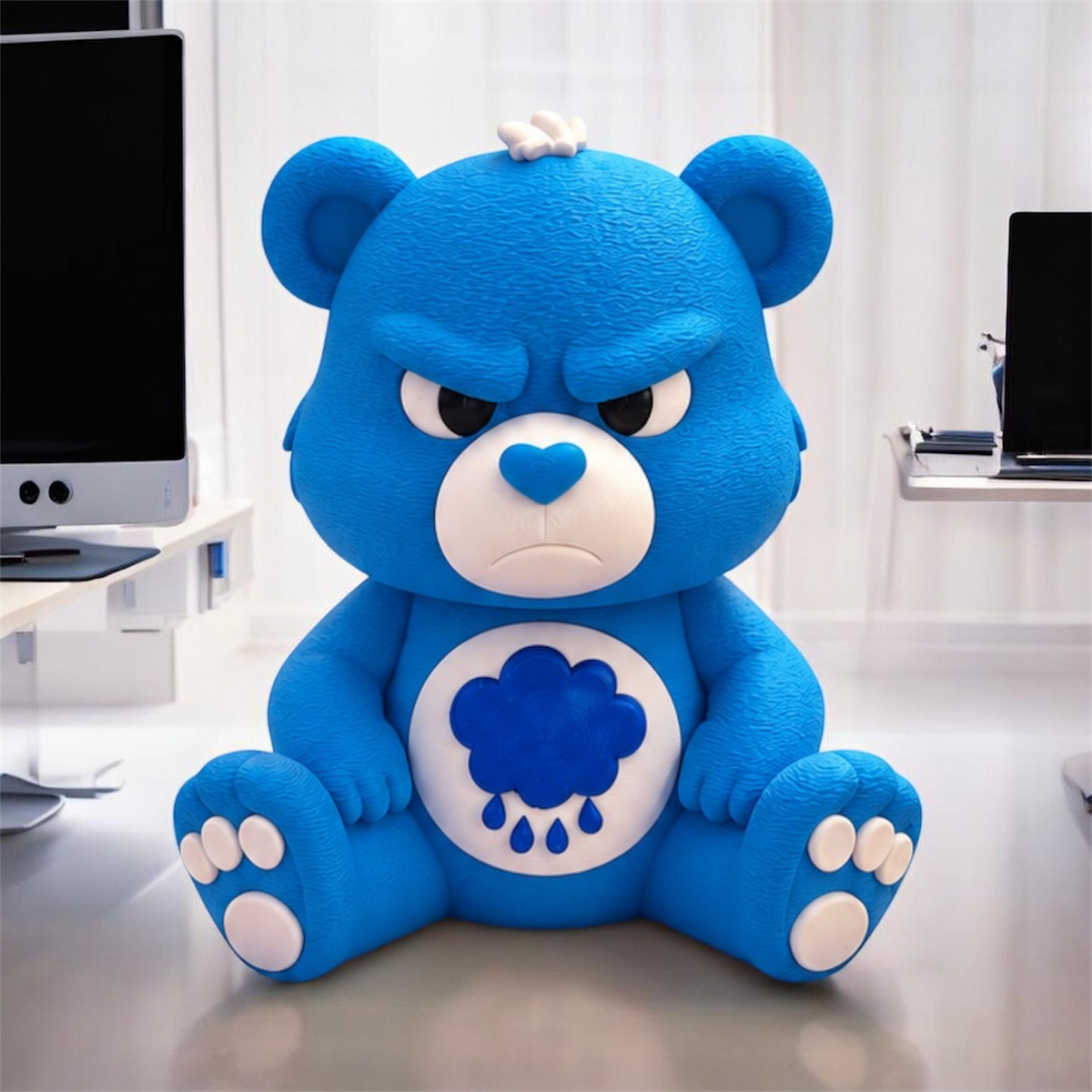 Blue Rain Bear – 3D Printed Collectible Figure