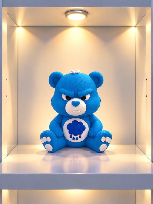 Blue Rain Bear – 3D Printed Collectible Figure
