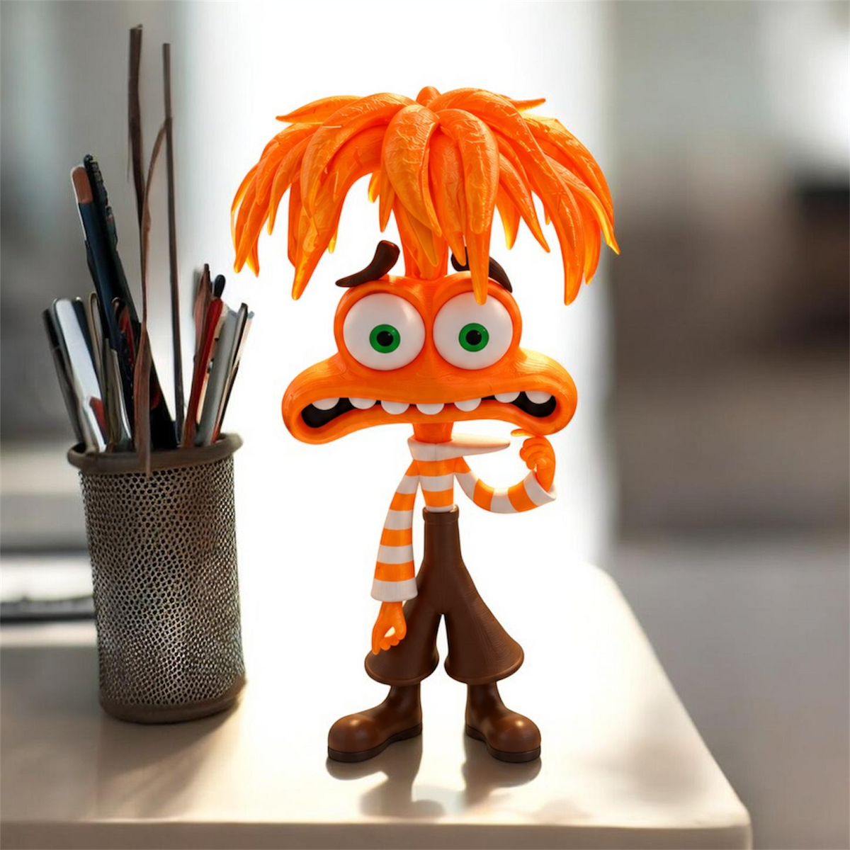 Orange Chaos – Articulated 3D Printed Figurine